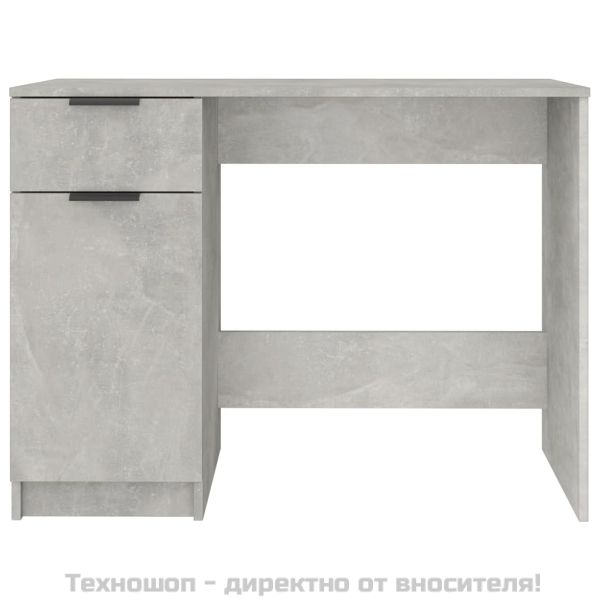 Бюро, бетонно сиво, 100x50x75 см, инженерно дърво