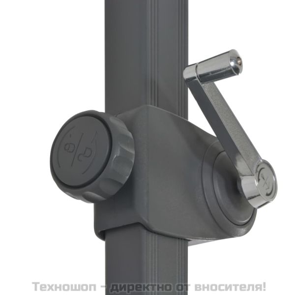 Конзолен градински чадър с алуминиев прът, зелен, 300 см