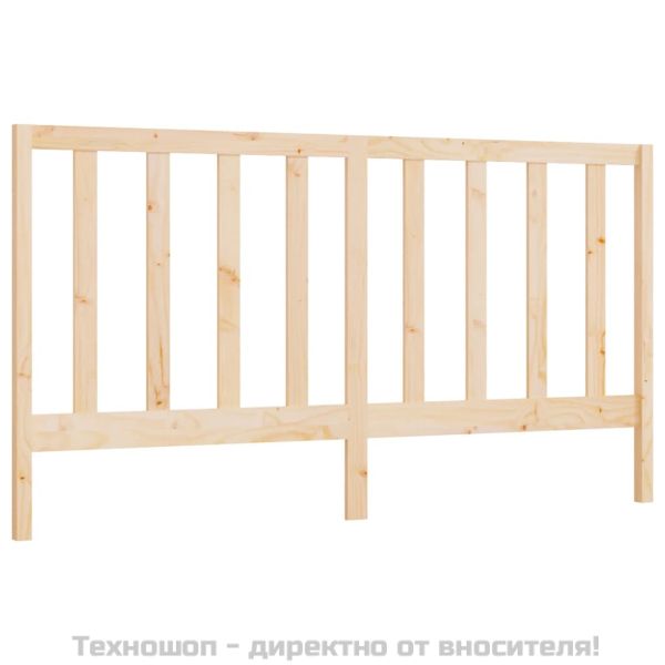 Горна табла за легло, 206x4x100 см, бор масив