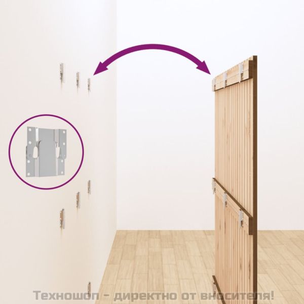 Стенна табла за спалня, меденокафява, 127,5x3x110 см, бор масив