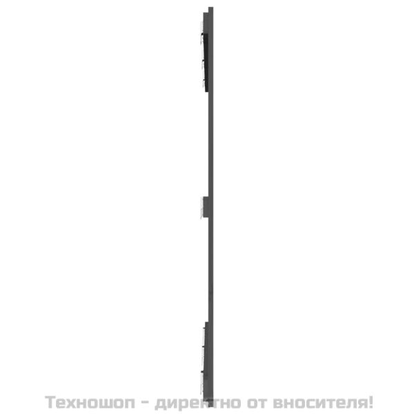 Стенна табла за спалня, сива, 146,5x3x110см, борово дърво масив