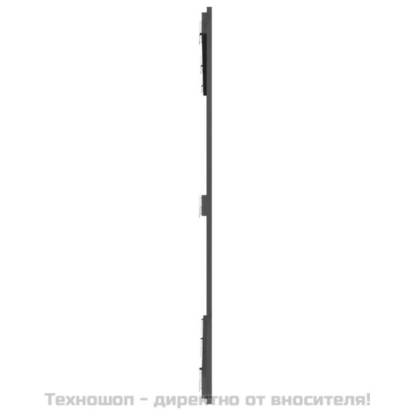 Стенна табла за спалня, сива, 159,5x3x110см, борово дърво масив