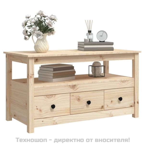 Кафе маса, 102x49x55 см, борово дърво масив