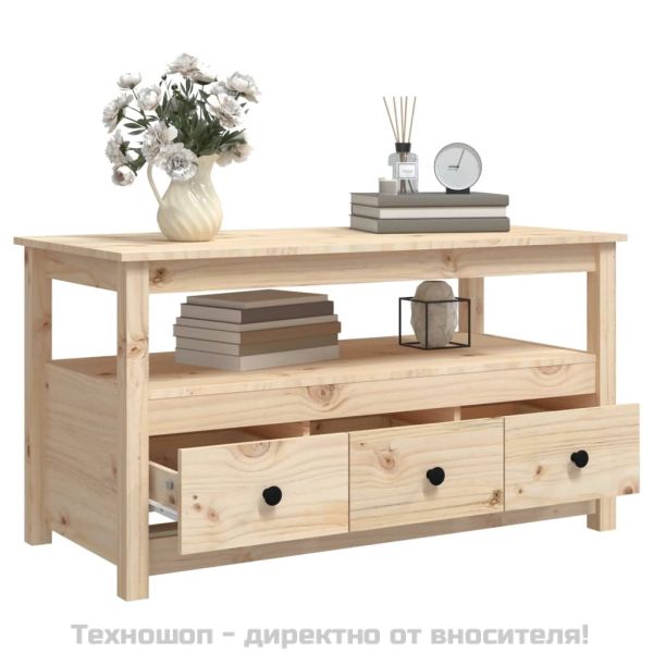 Кафе маса, 102x49x55 см, борово дърво масив