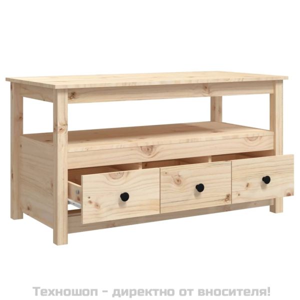 Кафе маса, 102x49x55 см, борово дърво масив