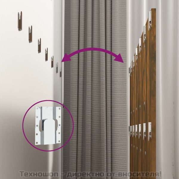 Стенна табла за легло опушен дъб 240x1,5x80 см инженерно дърво