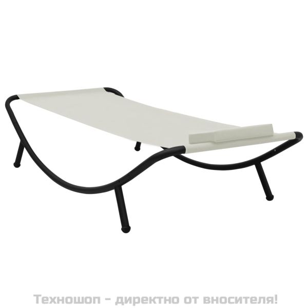 Градинско легло, кремаво, 200x90 см, стомана