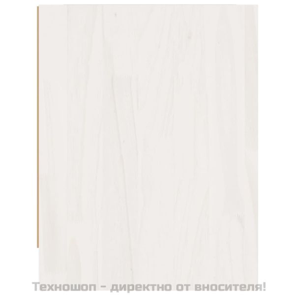 Нощни шкафчета, 2 бр, бели, 40x30,5x40 см, бор масив