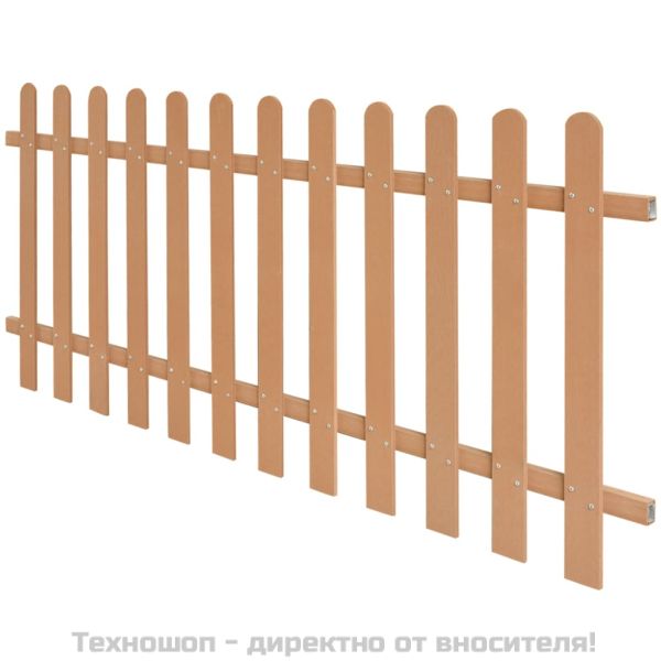 Дъсчена ограда, WPC, 200x80 см