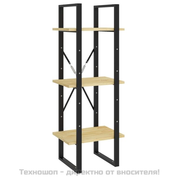 3-етажна библиотека, 40x30x105 см, борово дърво масив