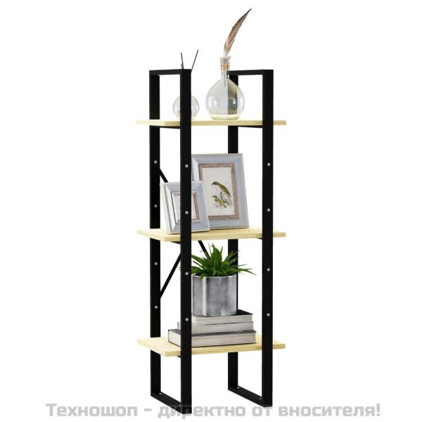 3-етажна библиотека, 40x30x105 см, борово дърво масив