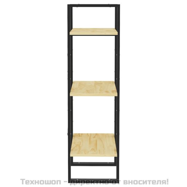 3-етажна библиотека, 40x30x105 см, борово дърво масив