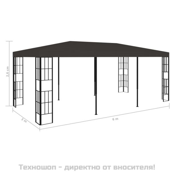 Шатра, 3х6 м, антрацит