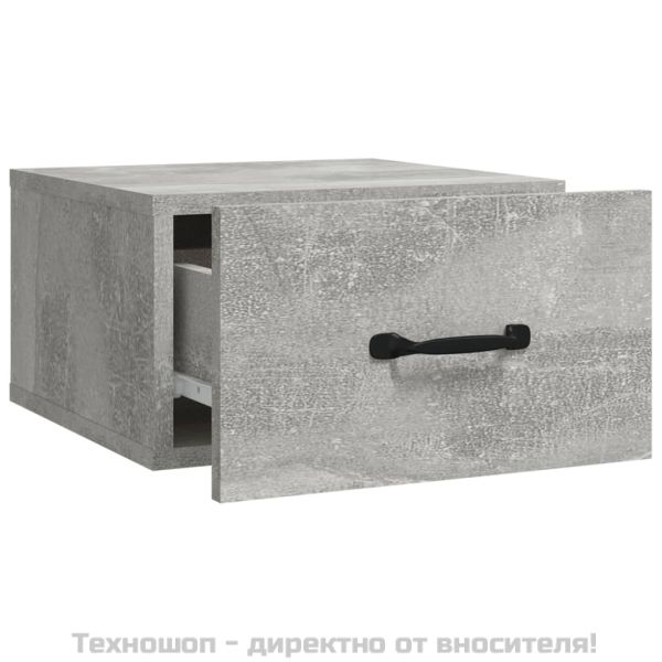 Нощно шкафче за стенен монтаж, бяло, 35x35x20 см