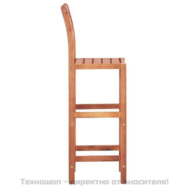 Бар столове, 4 бр, акациево дърво масив