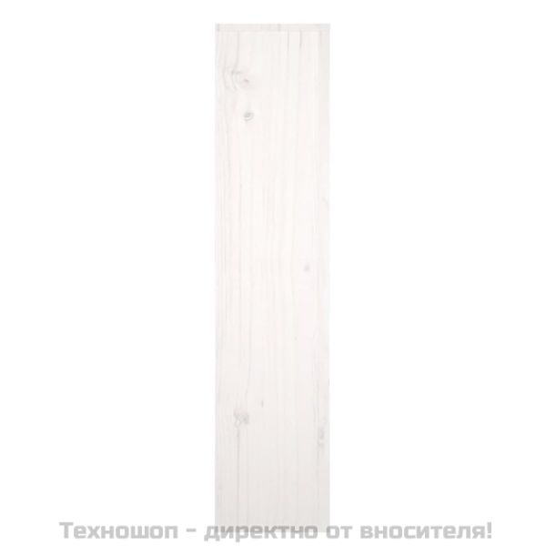 Параван за радиатор бял 153x19x84 см борово дърво масив