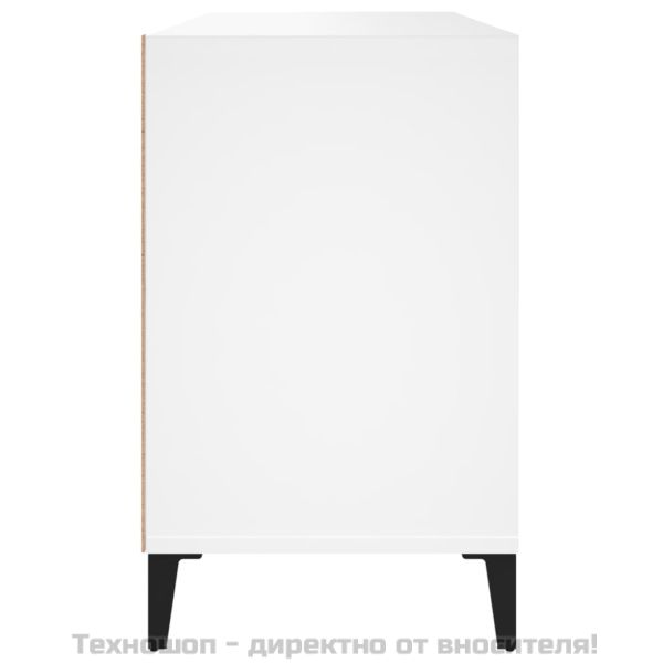 Шкаф за обувки, бял, 102x36x60 см, инженерно дърво