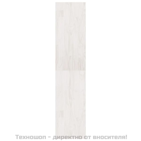 Библиотека/разделител за стая, бяла, 40x30x135,5 см, бор масив