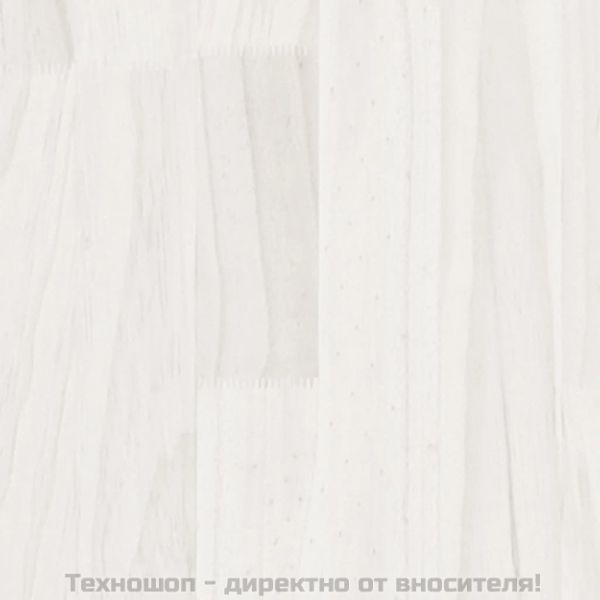 Библиотека/разделител за стая, бяла, 40x30x135,5 см, бор масив