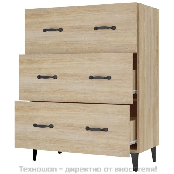 Сайдборд, дъб сонома, 69,5x34x90 см, инженерно дърво