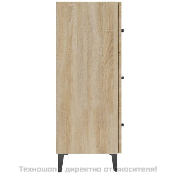 Сайдборд, дъб сонома, 69,5x34x90 см, инженерно дърво