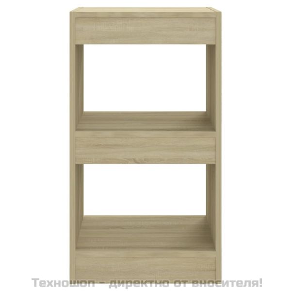 Библиотека/разделител за стая, дъб сонома, 40x30x72 см