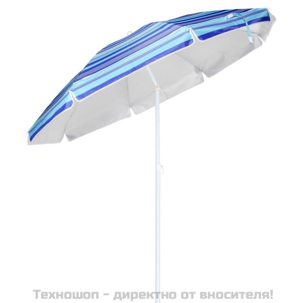 HI Плажен чадър, 200 см, сини ивици