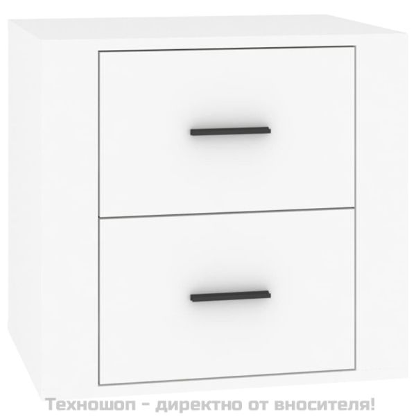 Нощно шкафче, бяло, 50x39x47 см