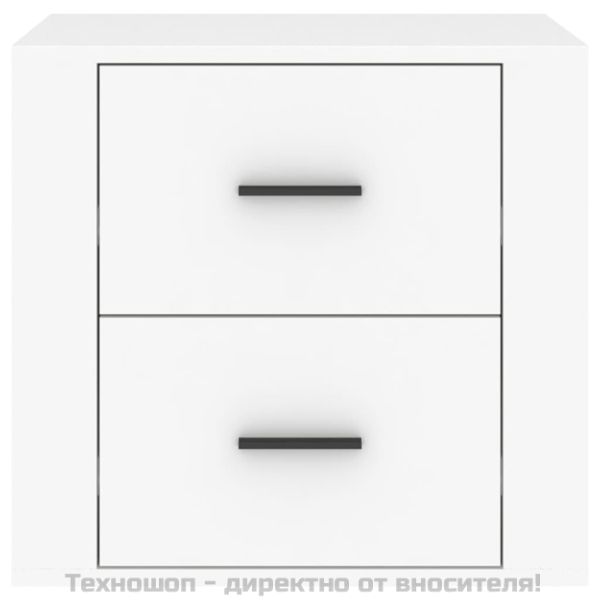 Нощно шкафче, бяло, 50x39x47 см