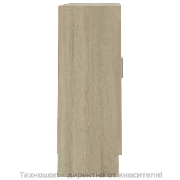 Шкаф витрина, дъб сонома, 82,5x30,5x80 см, ПДЧ