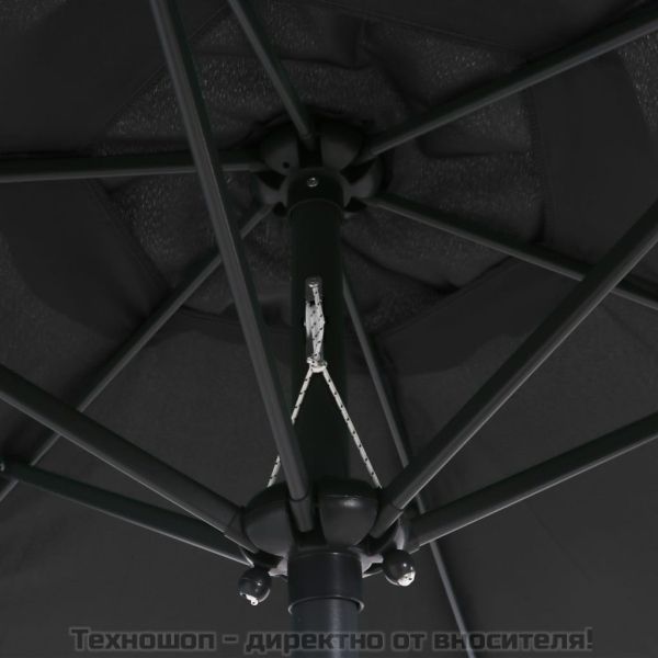 Чадър за слънце, антрацит, 200x224 см, алуминий