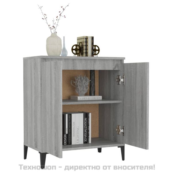 Сайдборд, сив сонома, 60x35x70 см, инженерно дърво