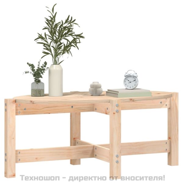 Кафе маса, 87x48x35 см, борово дърво масив