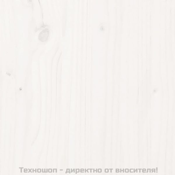 Кафе маса, бяла, Ø 35x35 см, борово дърво масив