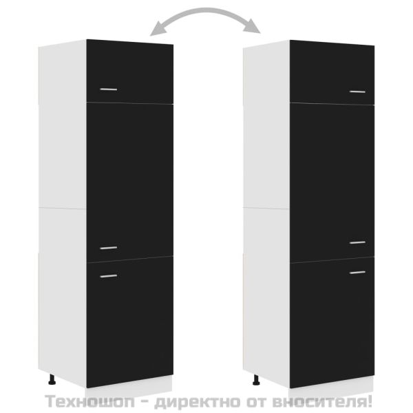 Хладилник "Lyon" Черен 60x57x207 см Инженерно дърво
