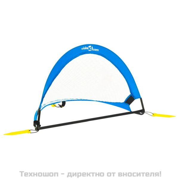 Детски футболни вратички, 2 бр, с чанта, 75,5x46x48 см