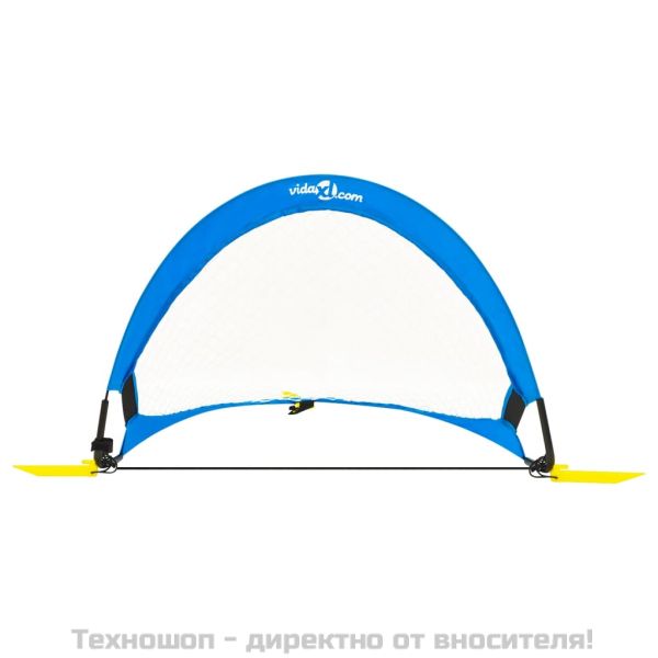 Детски футболни вратички, 2 бр, с чанта, 75,5x46x48 см