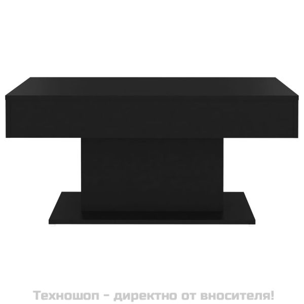 Маса за кафе, черна, 96x50x45 см, инженерно дърво