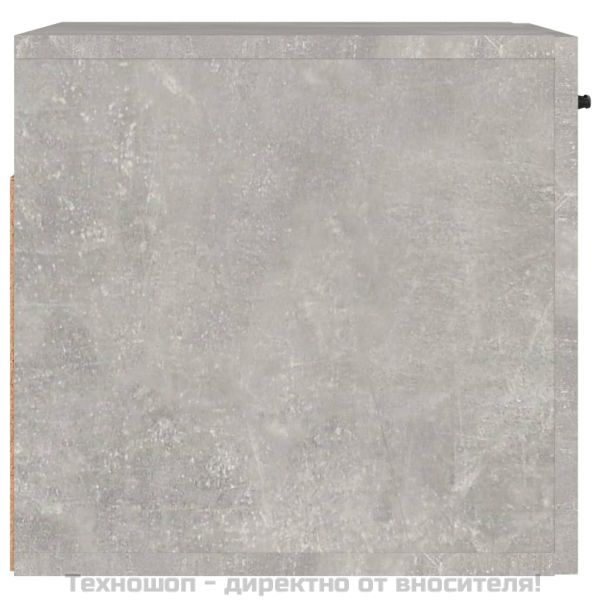 Стенен шкаф, бетонно сив, 80x36,5x35 см, инженерно дърво