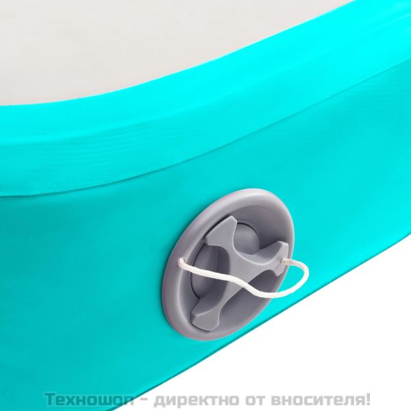 Надуваем дюшек за гимнастика с помпа, 300x100x20 см, PVC, зелен