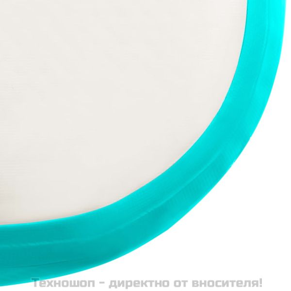 Надуваем дюшек за гимнастика с помпа, 300x100x20 см, PVC, зелен