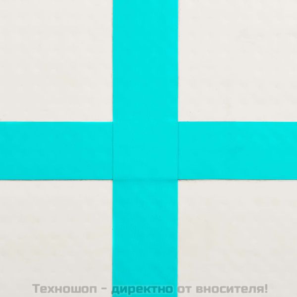 Надуваем дюшек за гимнастика с помпа, 300x100x20 см, PVC, зелен