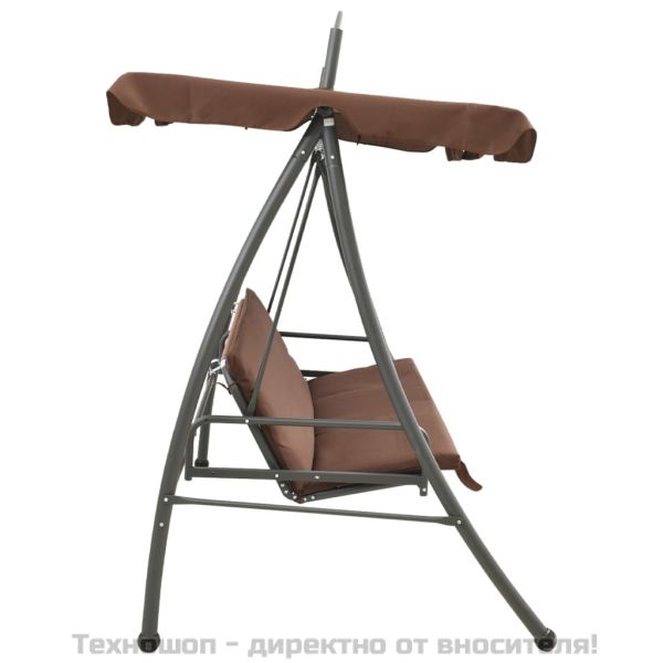 Конвертируема градинска люлка със сенник, кафе