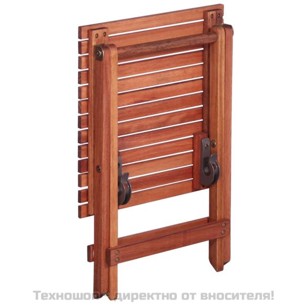 Бистро комплект от 3 части за деца евкалиптово дърво масив