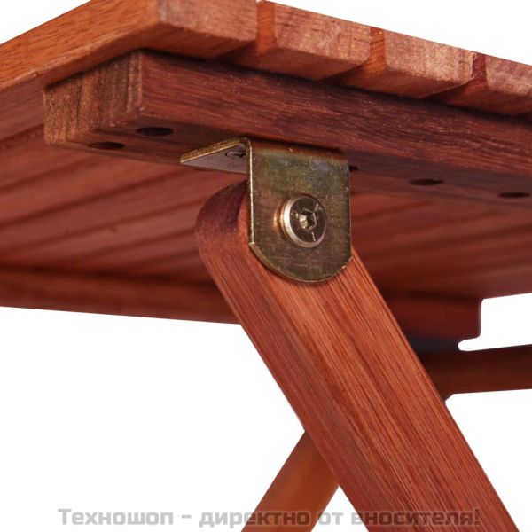 Бистро комплект от 3 части за деца евкалиптово дърво масив