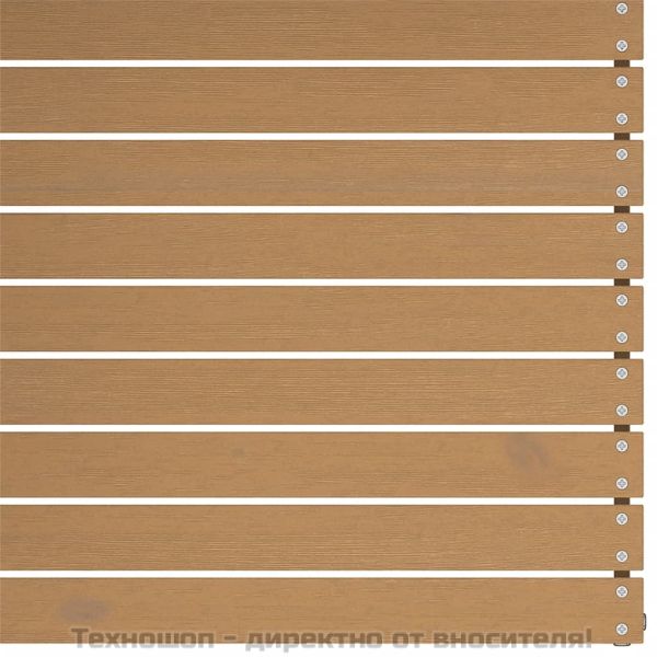 Градински средни дивани, 3 бр, меденокафяви, бор масив