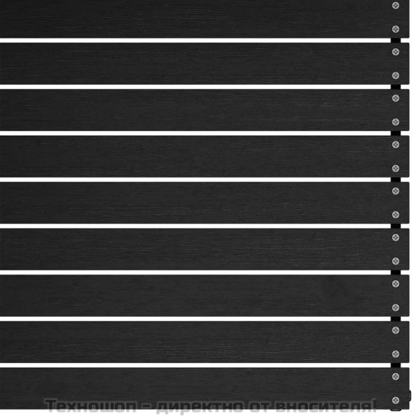 Градински лаундж комплект, 3 части, черен, бор масив