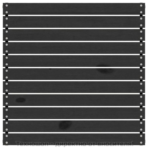 Градински лаундж комплект, 3 части, бор масив, черен