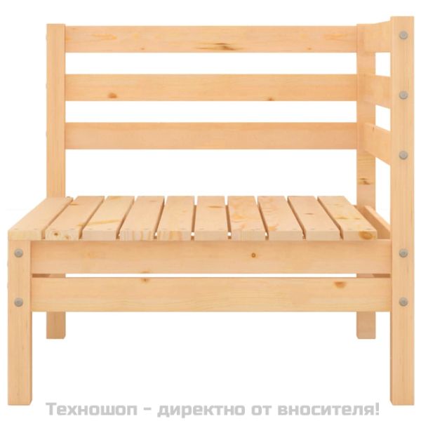 Градински лаундж комплект от 4 части, бор масив