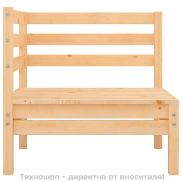 Градински лаундж комплект от 4 части, бор масив